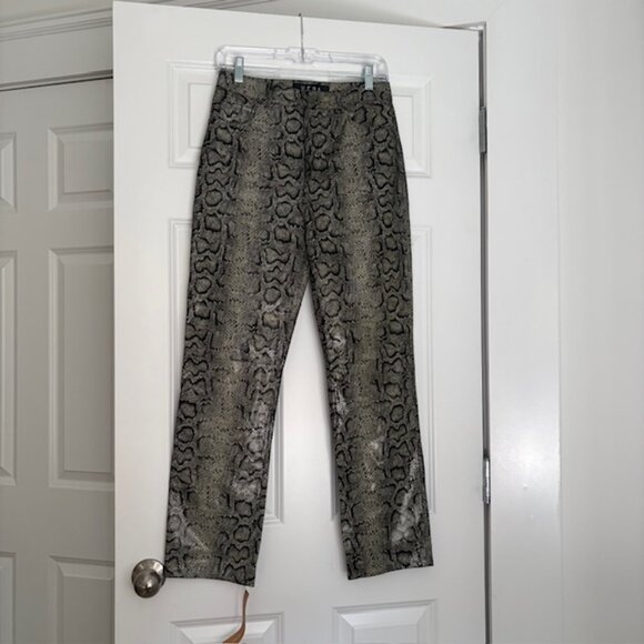 NWT Veda Reformation 100% leather snake print pants - Picture 2 of 5